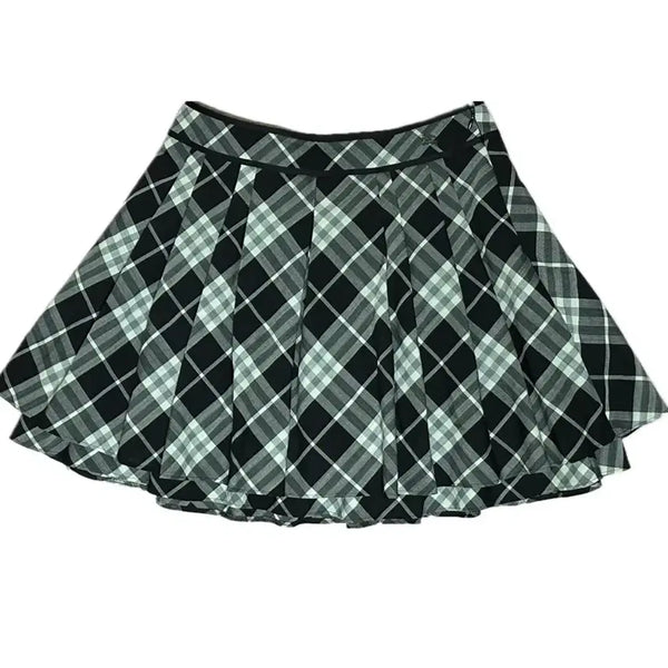 [BUNJANG] Burberry Blue Label Black Grey Check Skirt / 버버리 블루라벨 블랙 그레이 체크 스커트 큐빈티지