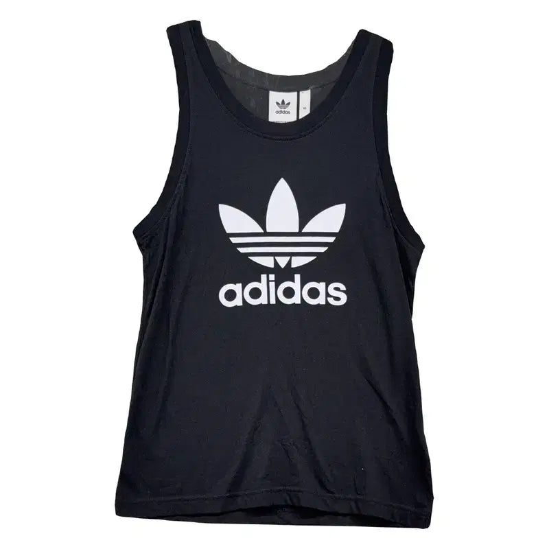 [BUNJANG] Adidas Printed Black Sleeveless Tank Top XS / 아디다스 프린팅 블랙 민소매 나시 XS
