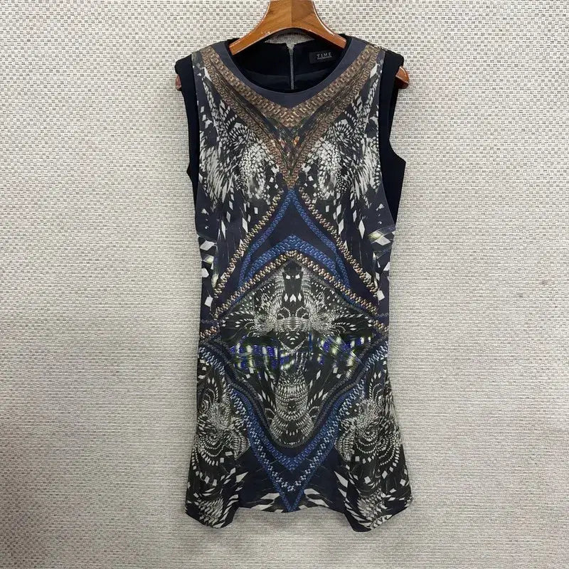 [BUNJANG] Time Hanseom Antique Wool Sleeveless Dress / 타임 한섬 엔틱 울 민소매 원피스 82 H00433