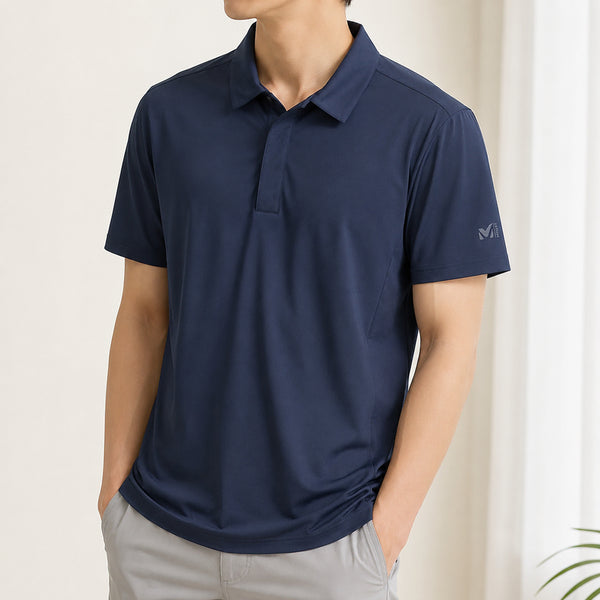 [BUNJANG] Millet Functional Short Sleeve Polo Shirt Navy (Men's 95) / [95]밀레 기능성 반팔 카라