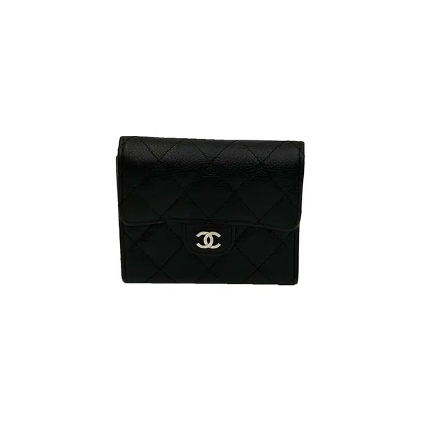 [BUNJANG] Chanel A82288 Black Caviar Classic Flap Small Wallet Silver CC Logo (25 Series) / 샤넬 A82288 블랙 캐비어 클래식 은장 CC로고 스몰 플랩 반지갑 (25번대)