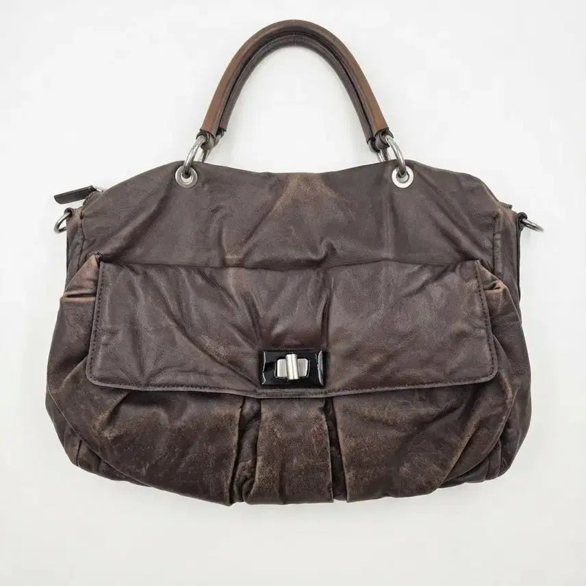 [BUNJANG] Marni Brown Leather Shoulder Bag / 마르니 브라운 레더 숄더백