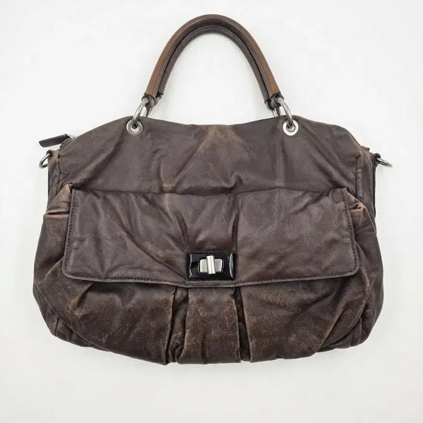 [BUNJANG] Marni Brown Leather Shoulder Bag / 마르니 브라운 레더 숄더백