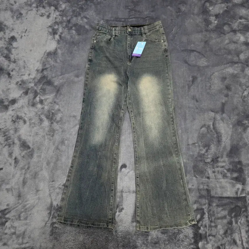[BUNJANG] Women's Washed Bootcut Stretch Denim Pants / (L)여성 워싱 부츠컷 밴딩 데님 팬츠