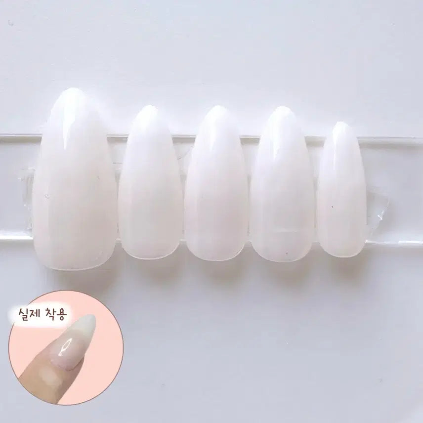 [BUNJANG] Secret Nail Tips Handmade Natural Beige Gradation Almond/Stiletto/Round/Coffin/Ballerina / 비밀의 네일팁 수제네일팁/학교/오피스