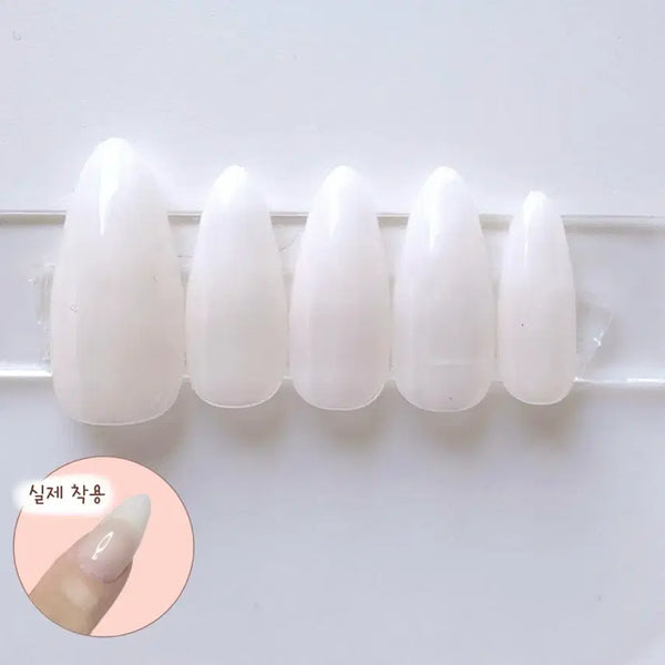 [BUNJANG] Secret Nail Tips Handmade Natural Beige Gradation Almond/Stiletto/Round/Coffin/Ballerina / 비밀의 네일팁 수제네일팁/학교/오피스