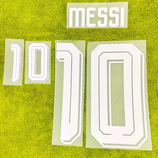 [BUNJANG] Argentina 2026 FIFA World Cup Away Lionel Messi Jersey Name Set / 2026 FIFA 북중미 월드컵 아르헨티나 어웨이 메시 유니폼 마킹 축구 네임셋