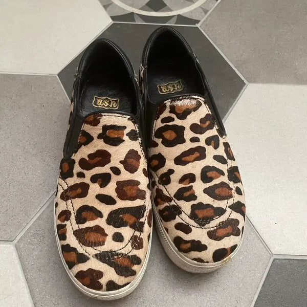 [BUNJANG] Ash Leopard Calf Hair Slip-on Shoes / Ash 아쉬 레오파드 송치 슬립온 신발