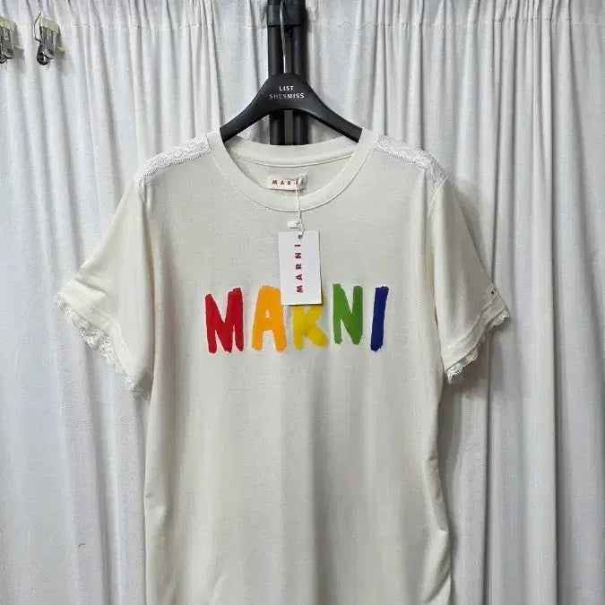 [BUNJANG] Marni Rainbow Logo T-Shirt / 마르니 레인보우 티셔츠
