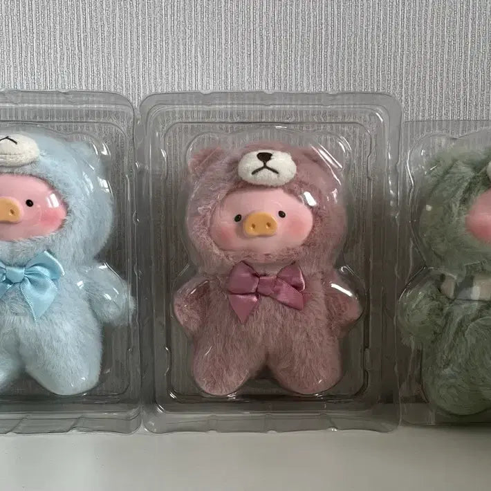 [BUNJANG] Lulu The Piggy 3-Piece Doll Keychain Bundle Set / 루루더피기 인형 키링 3종 일괄