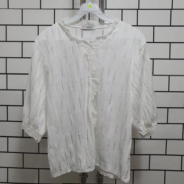 [BUNJANG] Blouse Short Sleeve Top / 형-13 반팔 블라우스