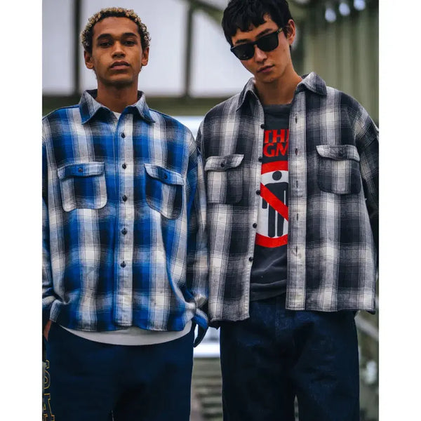 [BUNJANG] Saint Michael BB Flannel Check Shirt XL / 세인트미카엘 버버진 플란넬 셔츠 XL