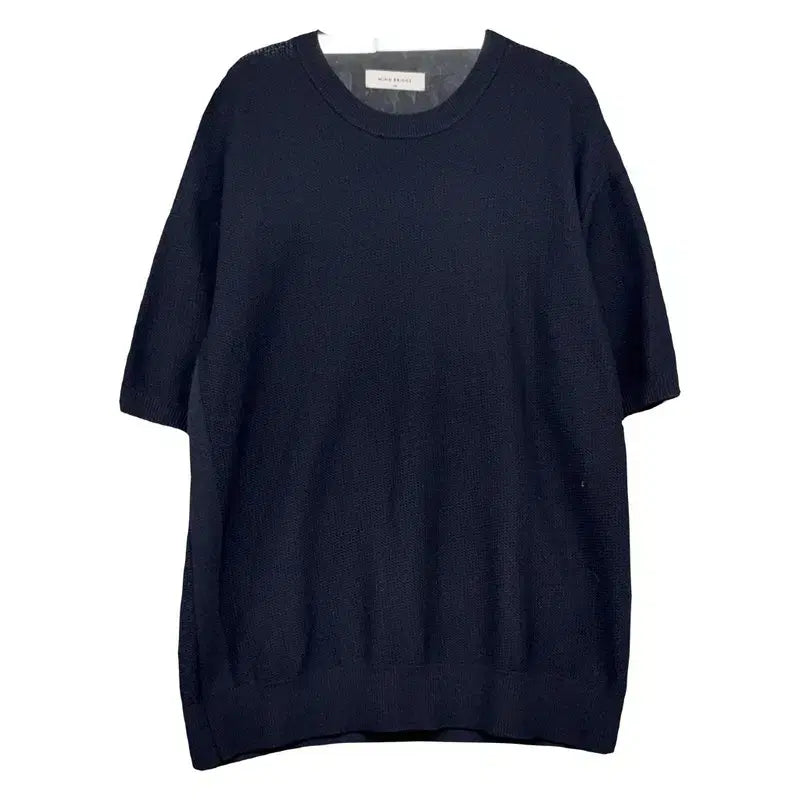 [BUNJANG] Mind Bridge Navy Knit Short Sleeve Shirt / 마인드브릿지 네이비 니트 반팔 100