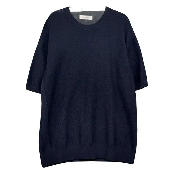 [BUNJANG] Mind Bridge Navy Knit Short Sleeve Shirt / 마인드브릿지 네이비 니트 반팔 100