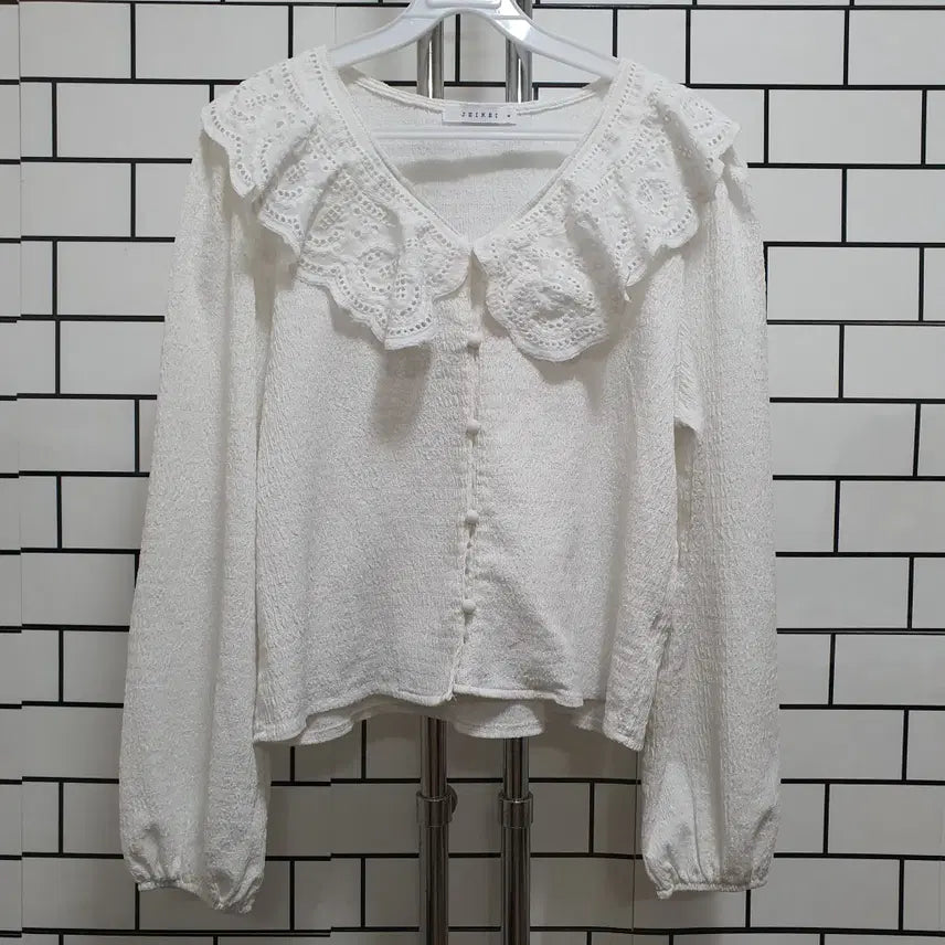 [BUNJANG] Lace Collar Cardigan / 형-15 레이스 카라 가디건