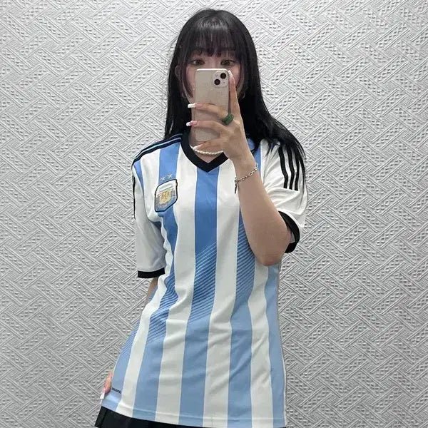 [BUNJANG] Adidas Argentina 14-15 Retro Jersey T-Shirt Size 100 / 아디다스 레트로 14-15 아르헨티나 져지 반팔티 100 C13492