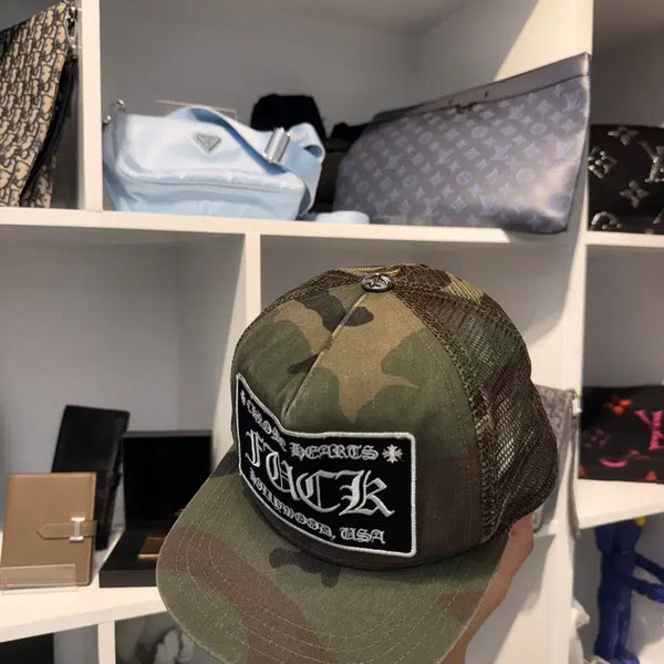 [BUNJANG] Chrome Hearts Camo Trucker Hat (Old Model) / 크롬하츠 카모 퍽 캡 구형모델 모자