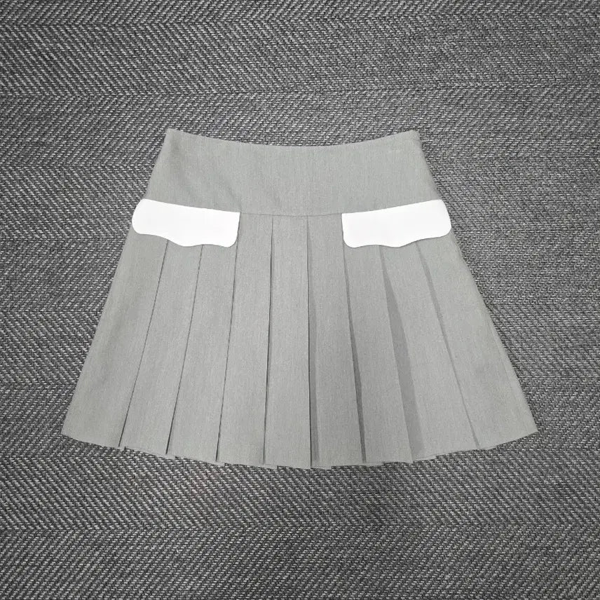 [BUNJANG] Satin Pleated Mini Skirt with Built-in Shorts / 샤틴 플리츠 미니스커트 이너바지