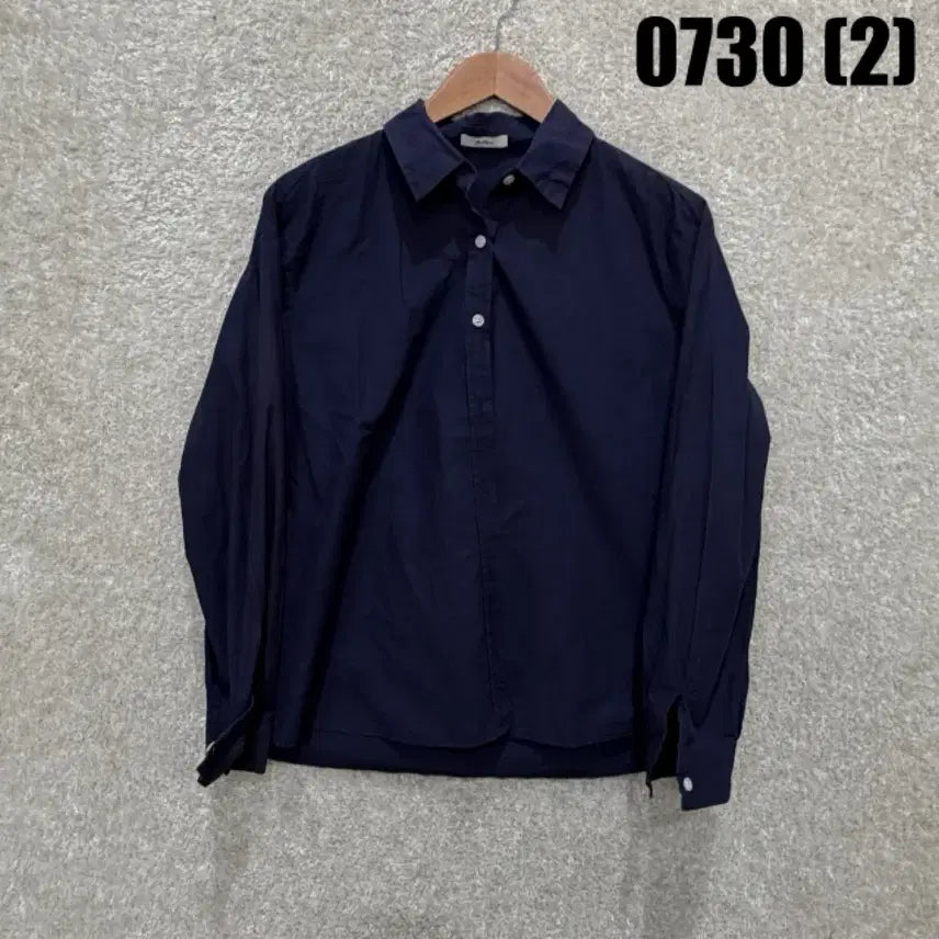 [BUNJANG] Plain Navy Shirt - Size L / 무지 남방 셔츠 네이비 L