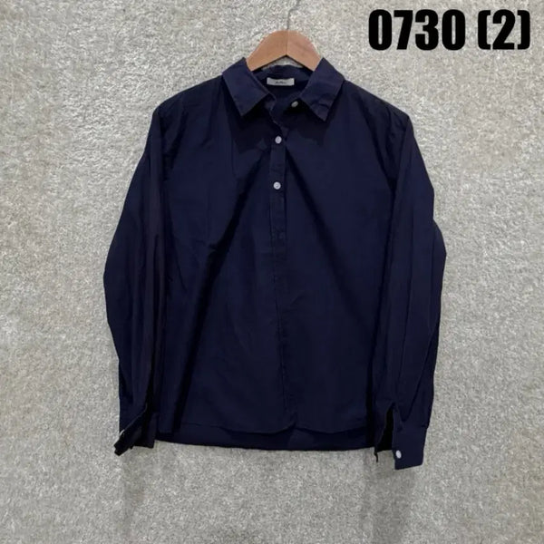 [BUNJANG] Plain Navy Shirt - Size L / 무지 남방 셔츠 네이비 L