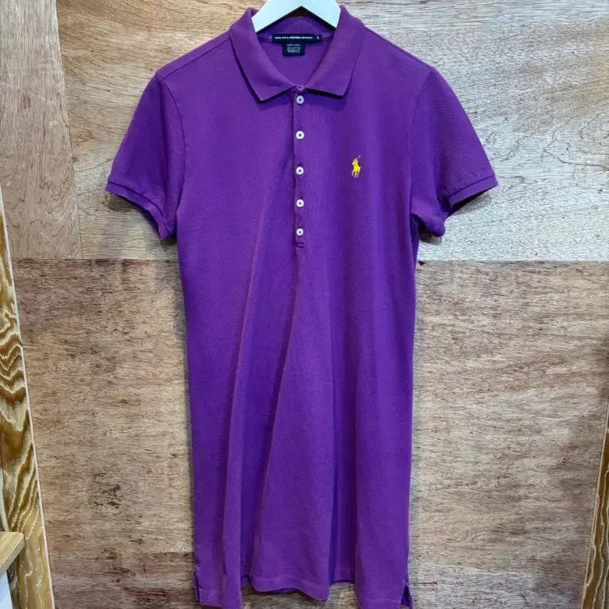 [BUNJANG] Polo Ralph Lauren Purple Short Sleeve Polo Dress L / 폴로 랄프로렌 퍼플 반팔 폴로 원피스 L사이즈