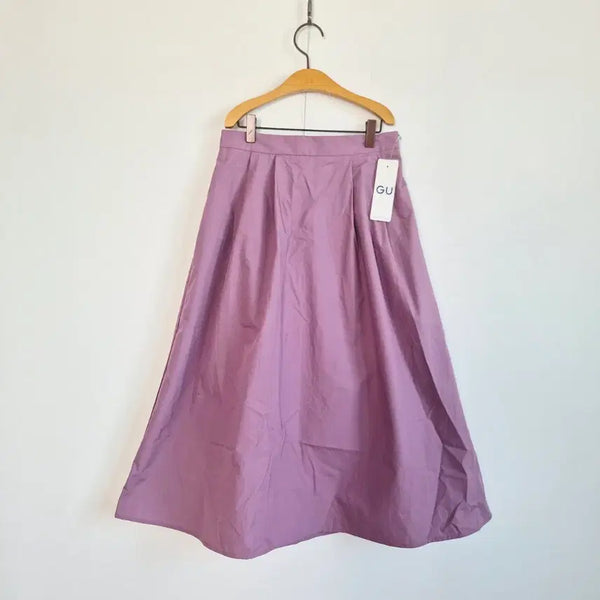 [BUNJANG] GU Purple Fleece Long Skirt M / [L] 퍼플 플리스 롱스커트 / 새상품