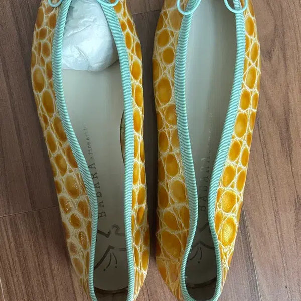 [BUNJANG] Barbara Summer Style Crocodile Pattern Flat Shoes (240) / 새상품) 바바라 여름st 플랫슈즈 240