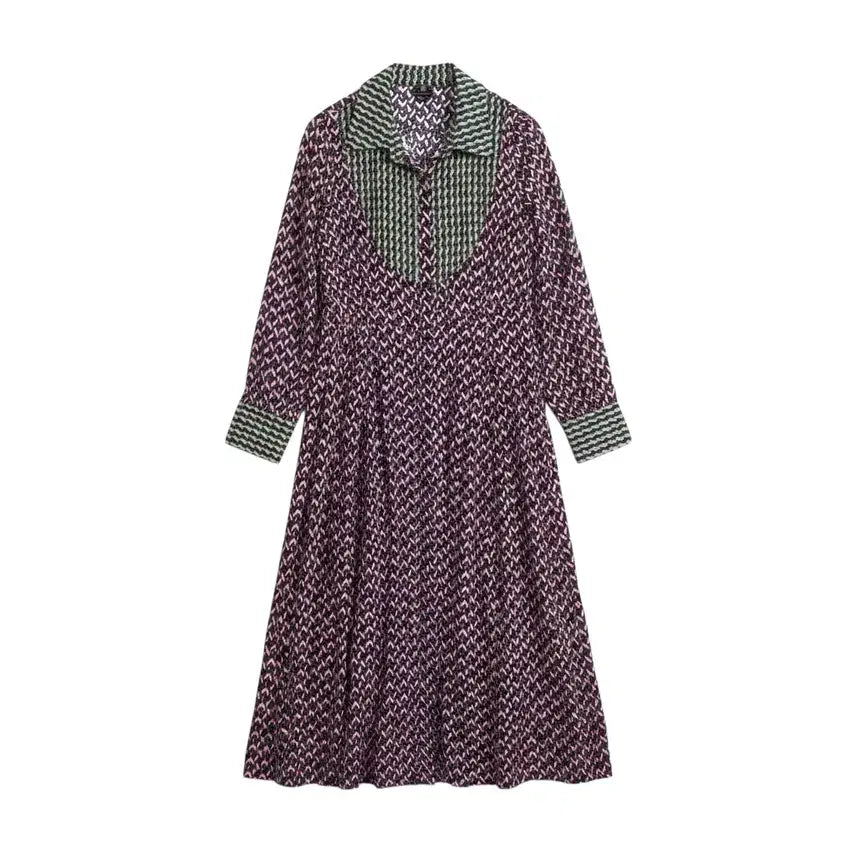 [BUNJANG] Dint Pattern Long Shirt Dress / 여성77/ 딘트 패턴 롱 셔츠원피스