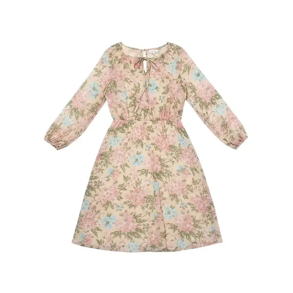 [BUNJANG] Women's Ivory Banding Floral Dress / 여성F/ 아이보리 밴딩 플로럴 원피스