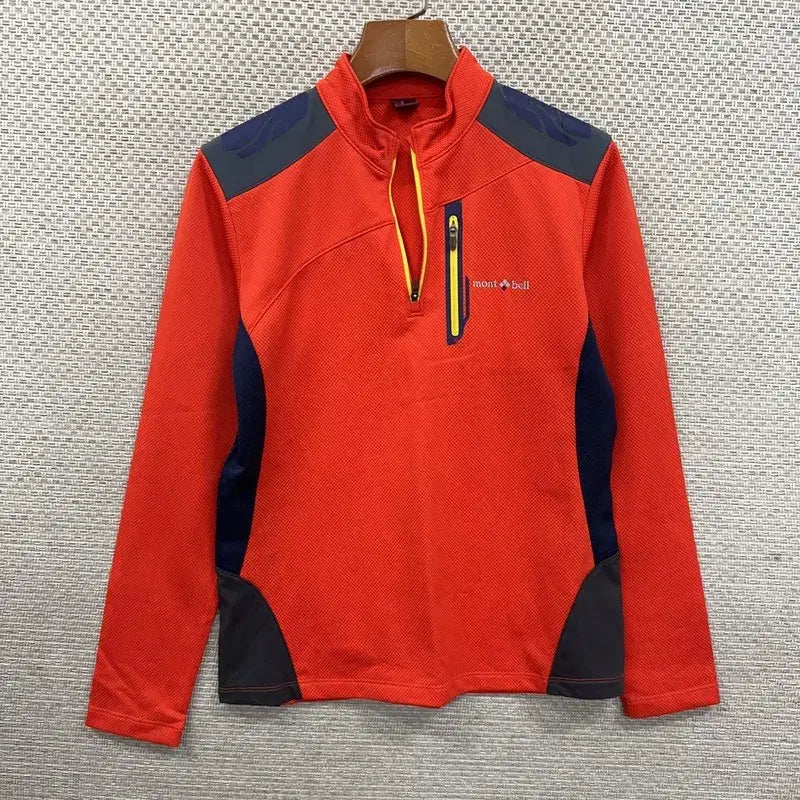 [BUNJANG] Montbell Half-Zip Long Sleeve Hiking T-Shirt Size S / 몽벨 등산 반집업 긴팔티 S H00529