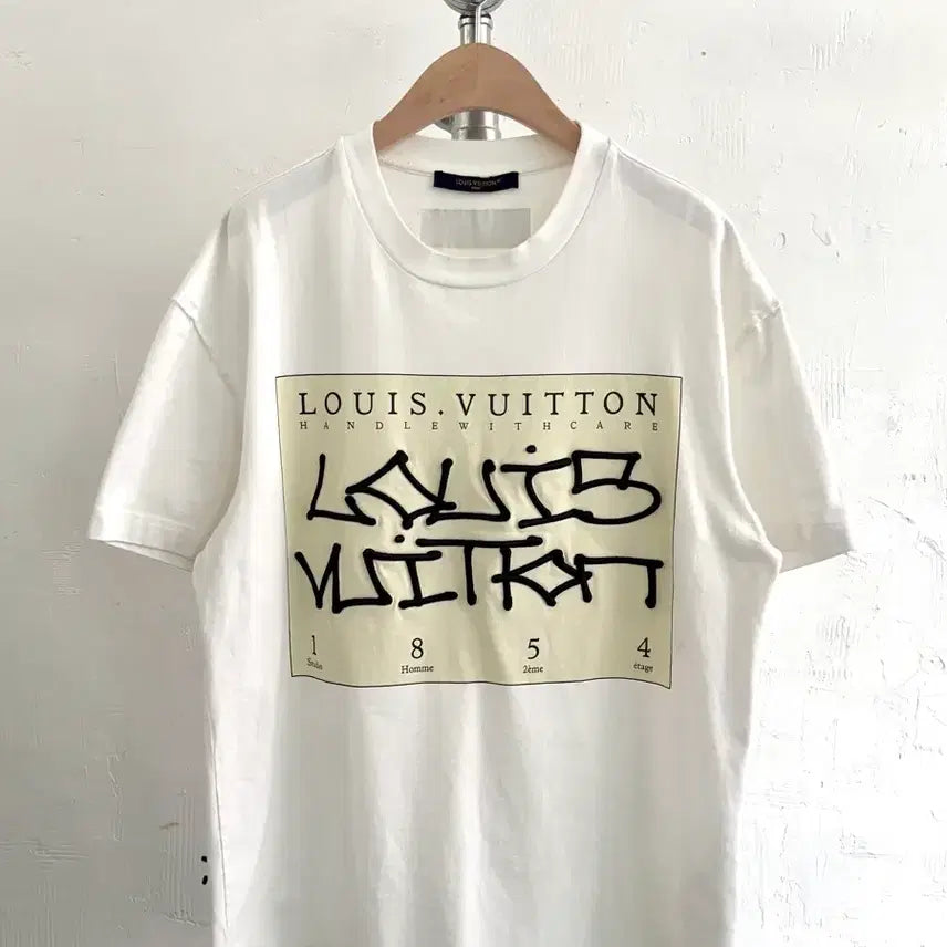 [BUNJANG] Louis Vuitton White Printing Short Sleeve T-Shirt / Louis Vuitton 루이비통 화이트 프린팅 반팔 티셔츠