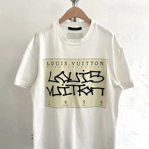 [BUNJANG] Louis Vuitton White Printing Short Sleeve T-Shirt / Louis Vuitton 루이비통 화이트 프린팅 반팔 티셔츠