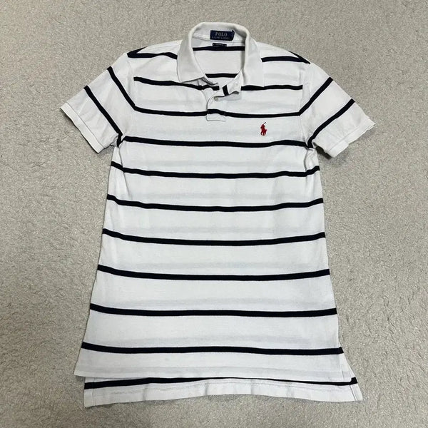 [BUNJANG] Polo Ralph Lauren Striped Short Sleeve Polo Shirt S / 폴로 랄프로렌 단가라 반팔 카라티 s