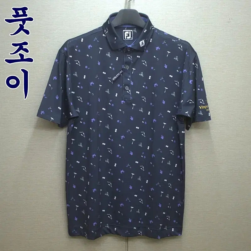 [BUNJANG] Footjoy Men's Performance Short Sleeve Polo Shirt - Navy (L) / 0428-풋조이(100-105)기능성,반팔카라티셔츠/구제시장