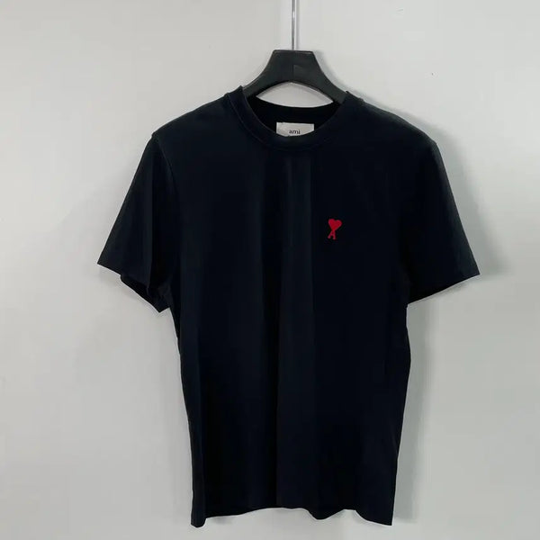 [BUNJANG] AMI Intarsia Small Logo Short Sleeve T-Shirt / 아미 인타르시아 스몰로고 반팔티  (on.1560)