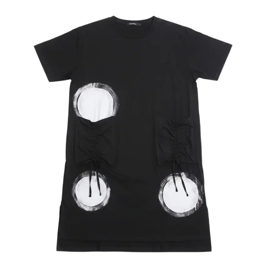 [BUNJANG] Women's Ribbon Balloon Short Sleeve Dress / 여성F/ 리본 벌룬 반팔원피스BK