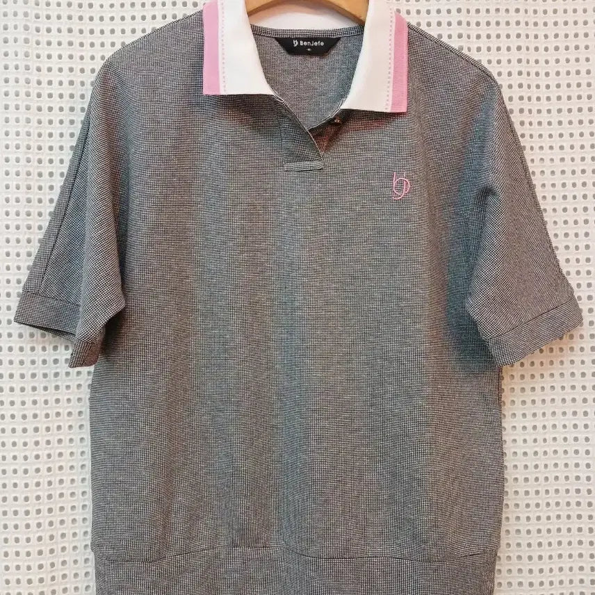 [BUNJANG] Benzef Check Short-Sleeve Polo T-Shirt / 벤제프 체크 반팔 카라티 90