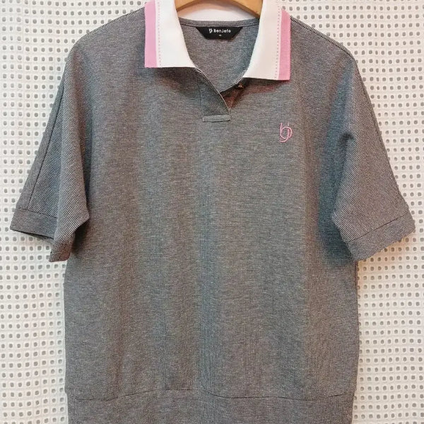 [BUNJANG] Benzef Check Short-Sleeve Polo T-Shirt / 벤제프 체크 반팔 카라티 90