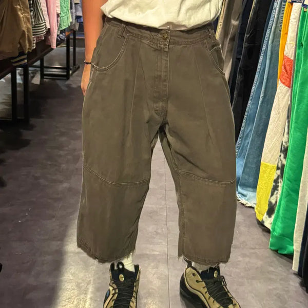[BUNJANG] IM Vintage Carpenter Cutoff Denim Shorts Brown / [IM] vtg 카펜터 컷팅 데님 숏팬츠 브라운