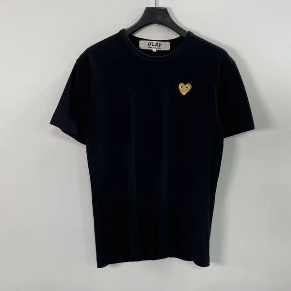 [BUNJANG] Comme des Garçons Black Heart Patch Short Sleeve T-Shirt / 꼼데가르송 블랙 와펜 반팔티  (on.1563)