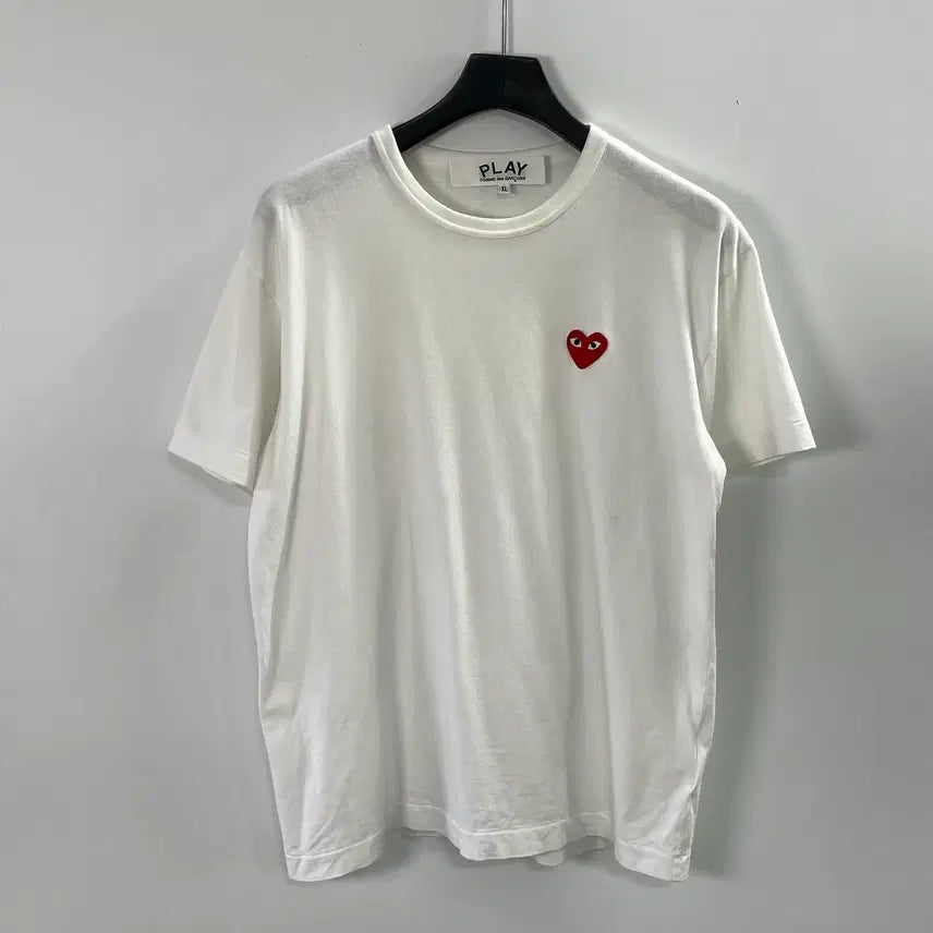 [BUNJANG] Comme des Garçons Wappen White T-Shirt XL / 꼼데가르송 와펜 화이트 반팔티  (on.1564)