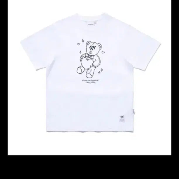 [BUNJANG] Tageto TGT Bear T-shirt White / 타게토 TGT 베어 티셔츠 화이트