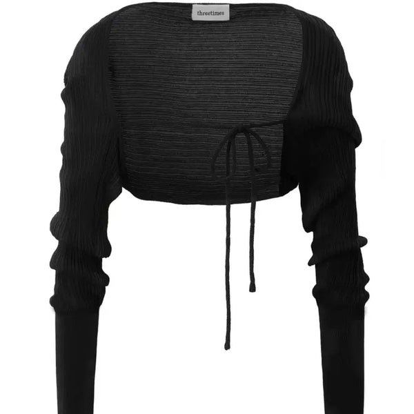 [BUNJANG] Three Times Lit Bolero Cardigan Black / 쓰리타임즈 볼레로 가디건 블랙 Lit Bolero