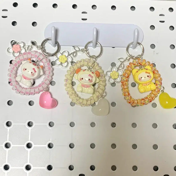 [BUNJANG] Animal Kitty Charm Figure Keyring / 동물 키티 파츠 피규어 키링