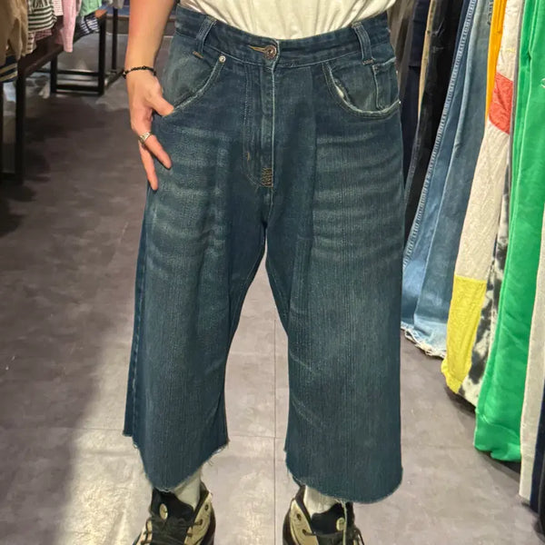 [BUNJANG] IM Vintage Washed Denim Bermuda Shorts / [IM] vtg 워싱 데님 숏팬츠 진청