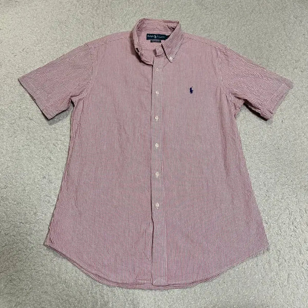 [BUNJANG] Polo Ralph Lauren Seersucker Striped Short-Sleeve Shirt - Medium / 폴로 랄프로렌 시어서커 반팔 셔츠 스트라이프 m