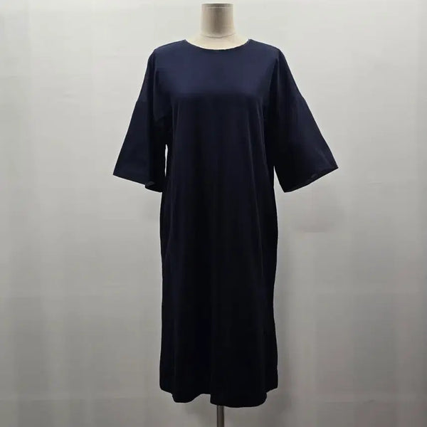 [BUNJANG] Anivee Navy 7-Sleeve Shirring Dress / 1502 Anivee f. 아니베에프 네이비 7부 훌소매 셔링 원피스 66