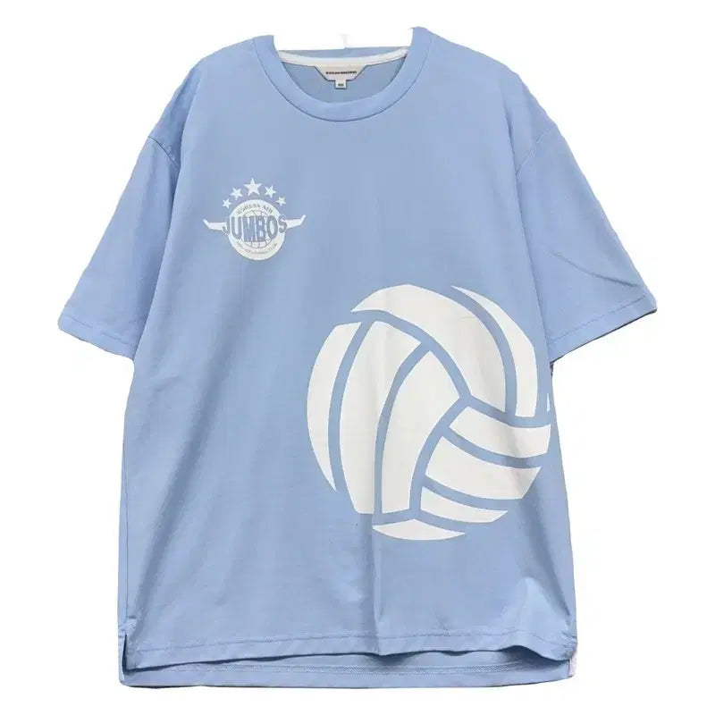 [BUNJANG] Kolon Sport Printing Light Blue Training T-Shirt / 코오롱 프린팅 라이트 블루 기능성 트레이닝 반팔티 100