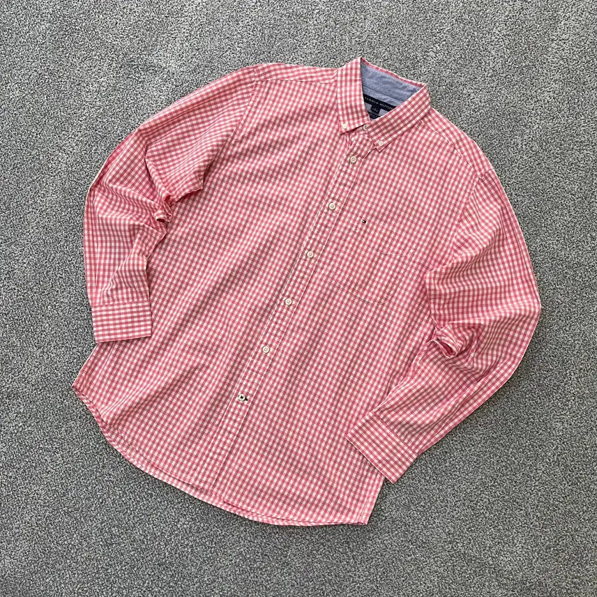 [BUNJANG] Tommy Hilfiger Classic Fit Gingham Check Shirt / M 타미힐피거 클래식핏 깅엄 체크 셔츠 4408