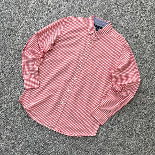 [BUNJANG] Tommy Hilfiger Classic Fit Gingham Check Shirt / M 타미힐피거 클래식핏 깅엄 체크 셔츠 4408
